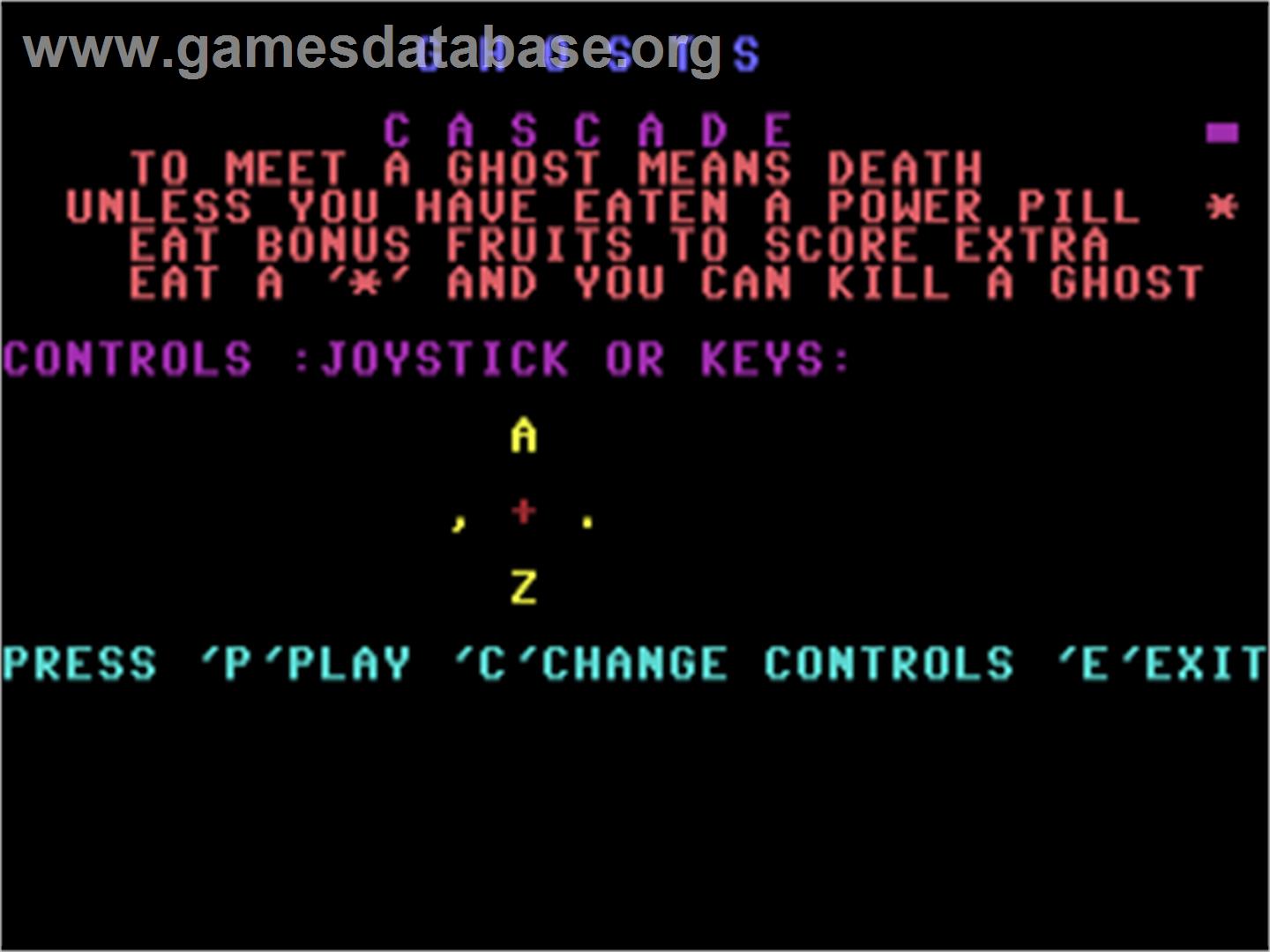 Ghosts - Commodore 64 - Artwork - Title Screen