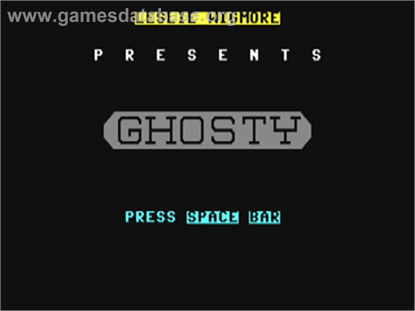Ghosty (CSP) - Commodore 64 - Artwork - Title Screen