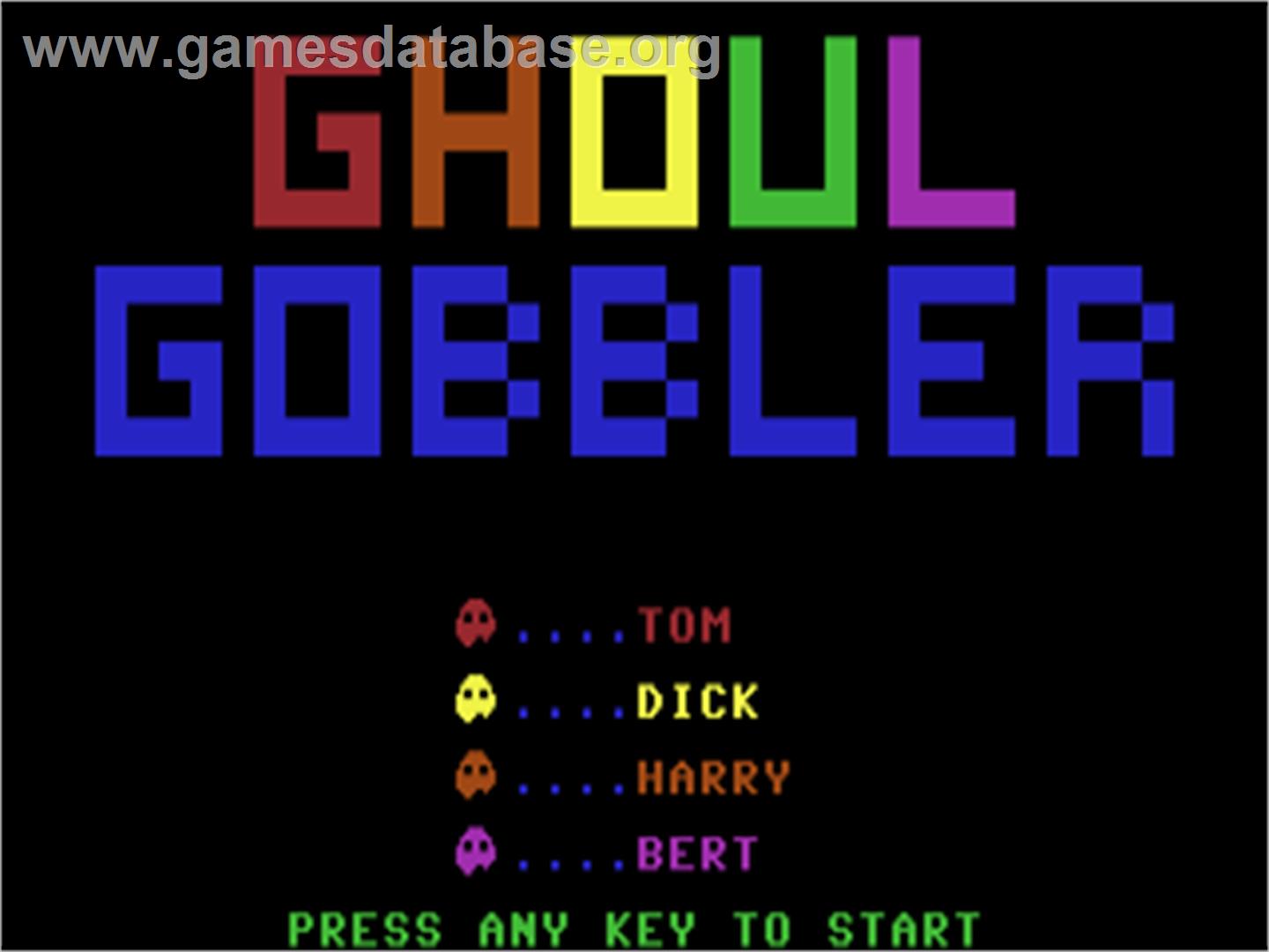Ghoul Gobbler - Commodore 64 - Artwork - Title Screen