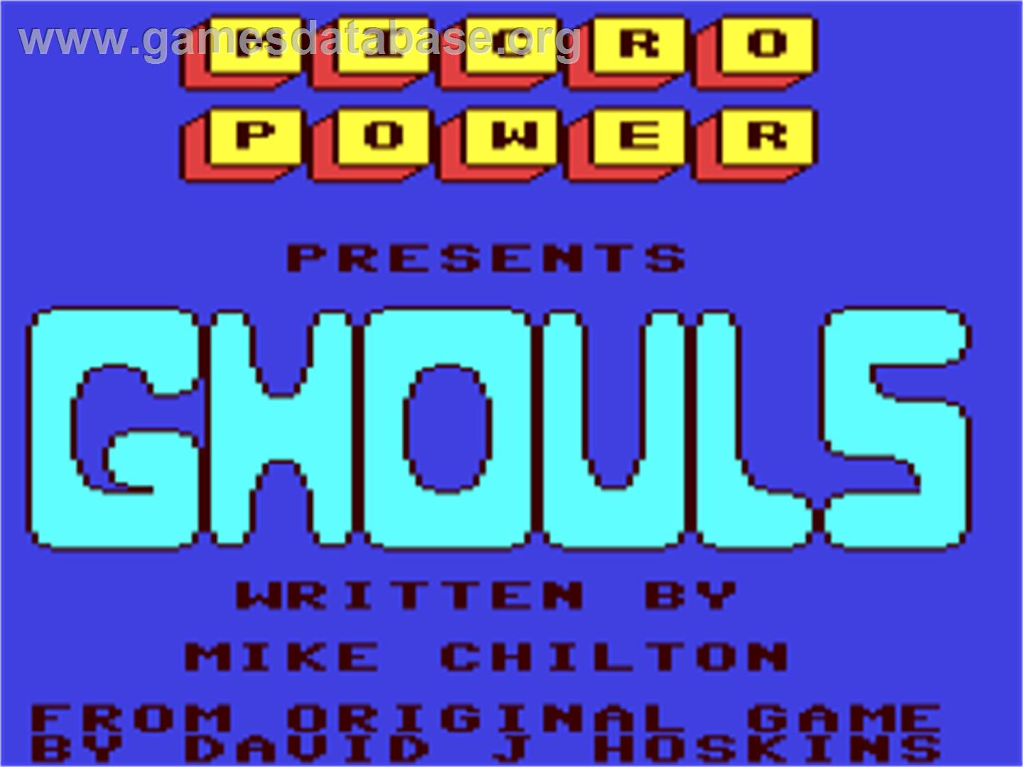 Ghouls - Commodore 64 - Artwork - Title Screen