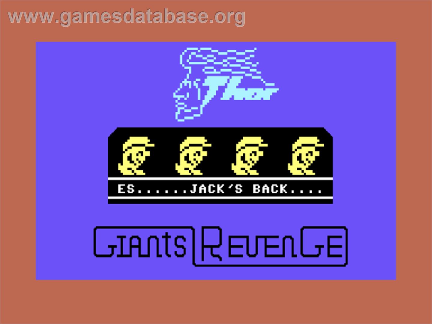 Giant's Revenge - Commodore 64 - Artwork - Title Screen