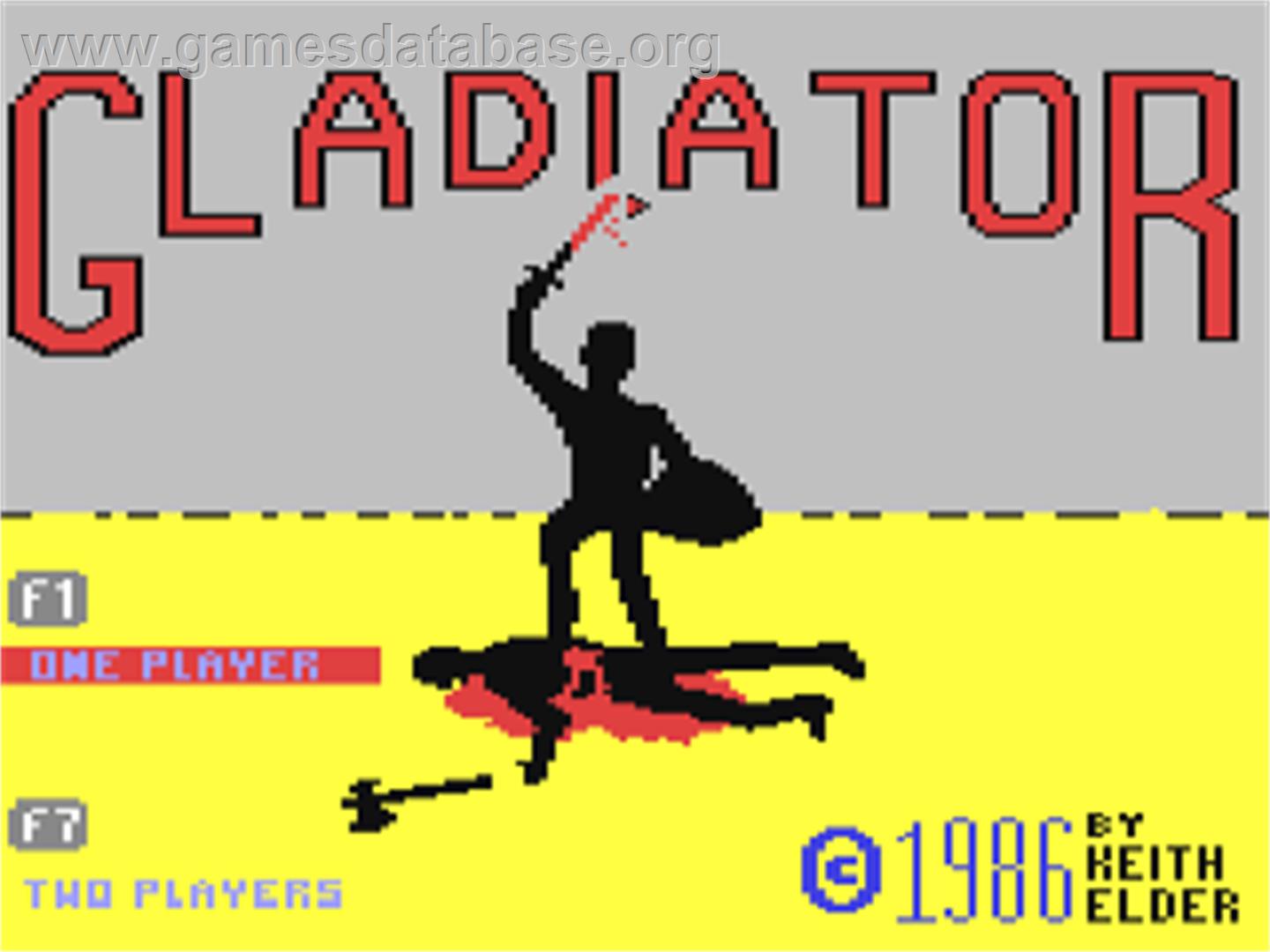 Gladiator (Domark) - Commodore 64 - Artwork - Title Screen