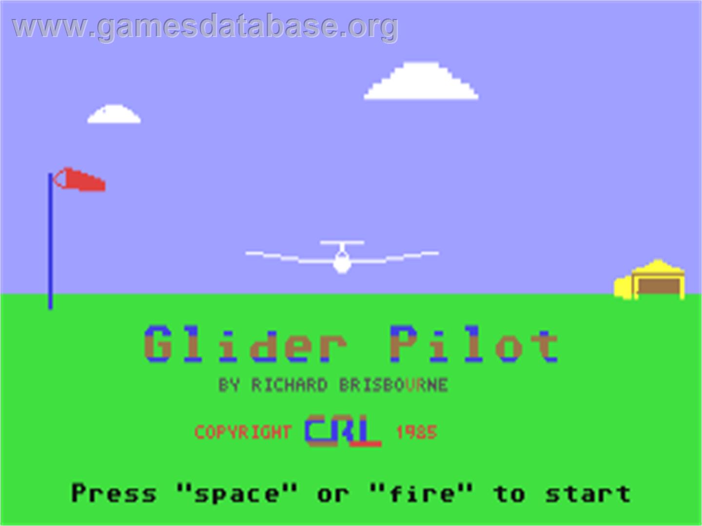 Glider Pilot - Commodore 64 - Artwork - Title Screen