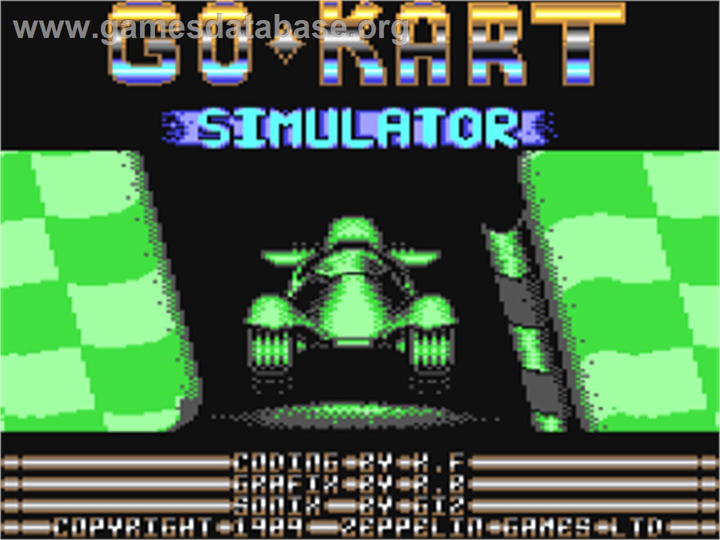 Go-kart Simulator - Commodore 64 - Artwork - Title Screen