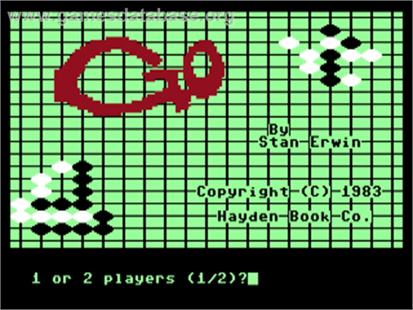 Go - Commodore 64 - Artwork - Title Screen