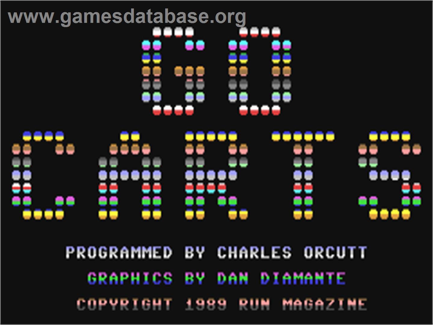 Go Carts - Commodore 64 - Artwork - Title Screen