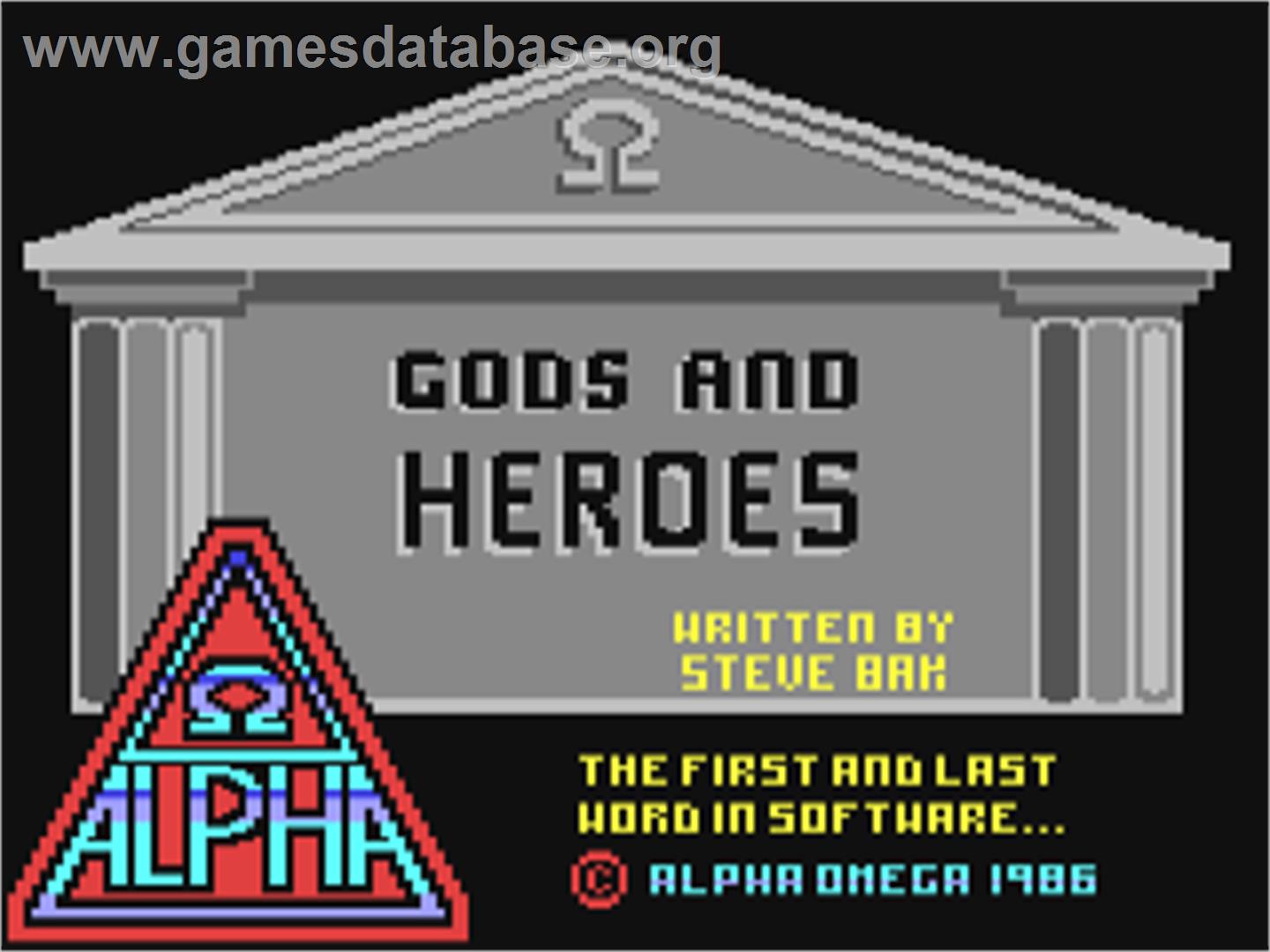 Gods And Heroes - Commodore 64 - Artwork - Title Screen