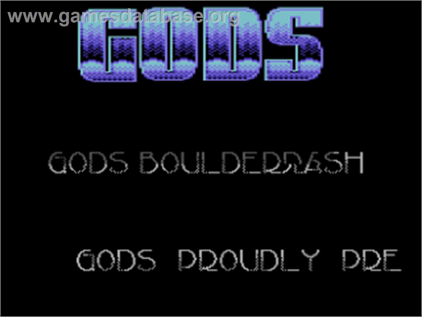 Gods Boulder Dash 2 - Commodore 64 - Artwork - Title Screen