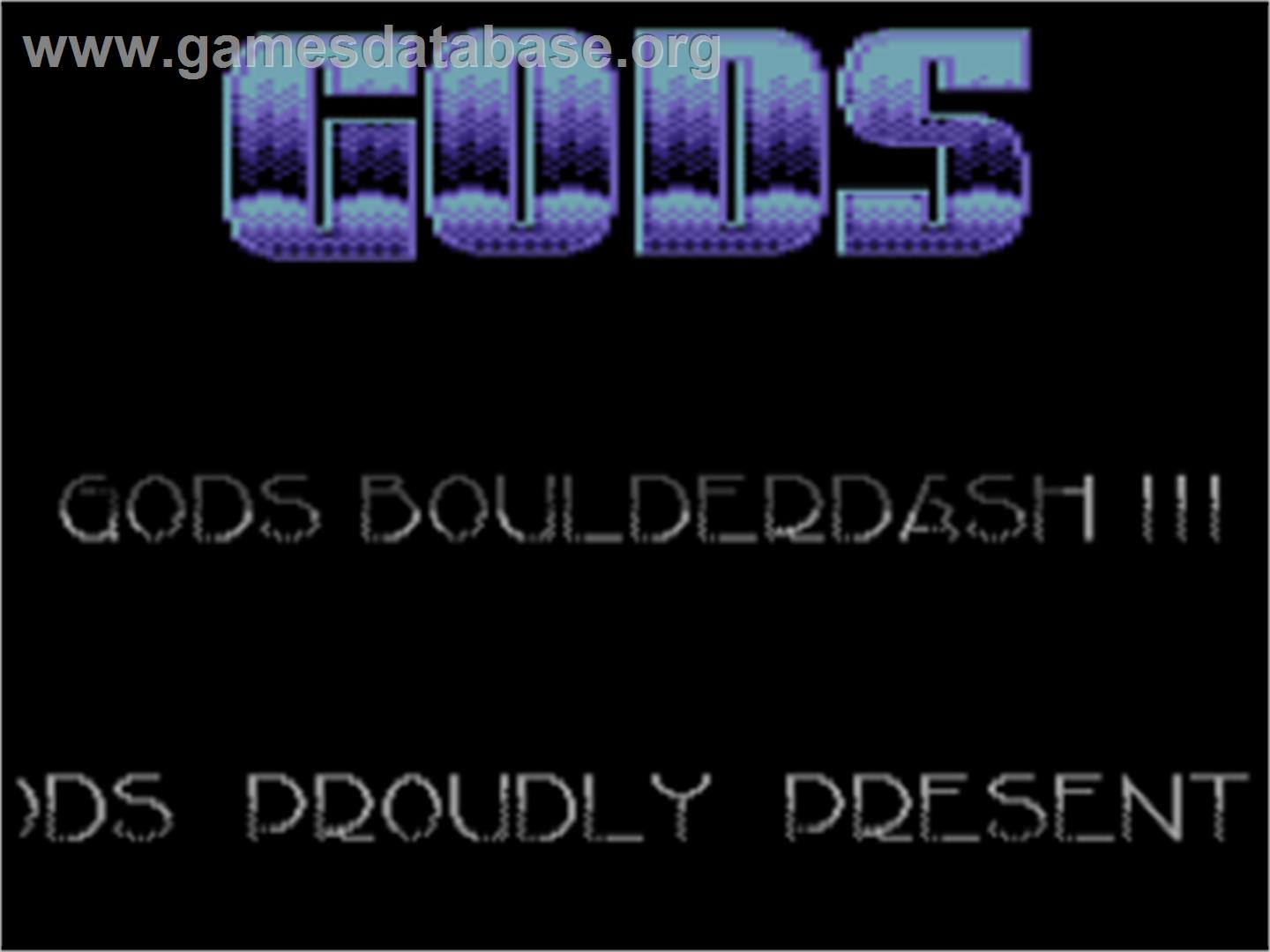 Gods Boulder Dash 3 - Commodore 64 - Artwork - Title Screen