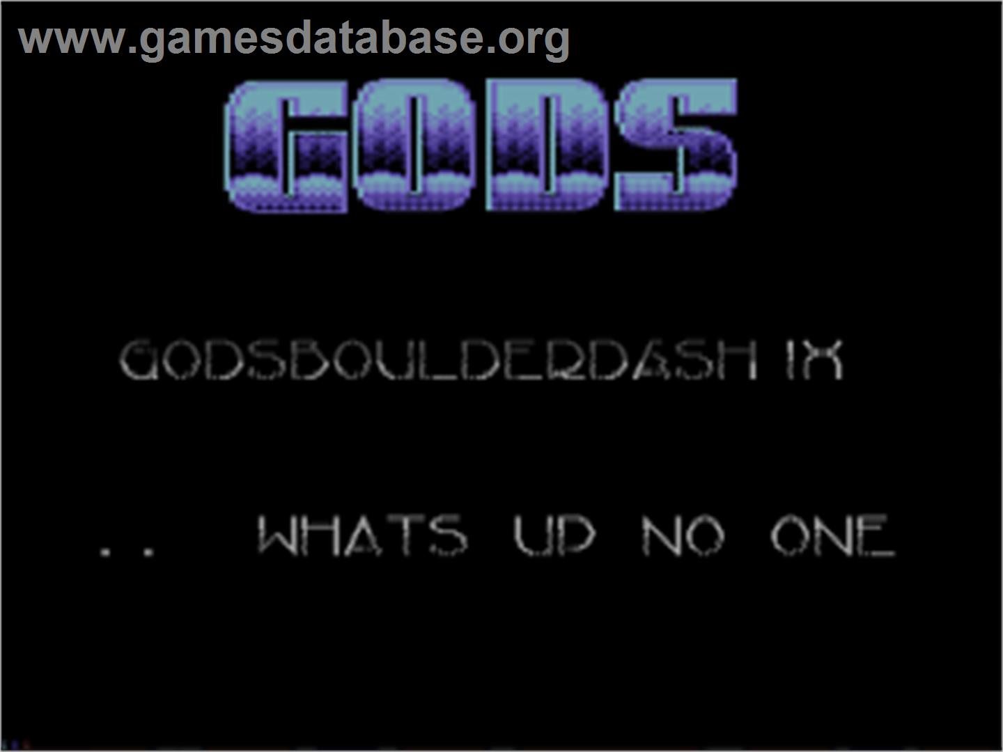 Gods Boulder Dash 9 - Commodore 64 - Artwork - Title Screen