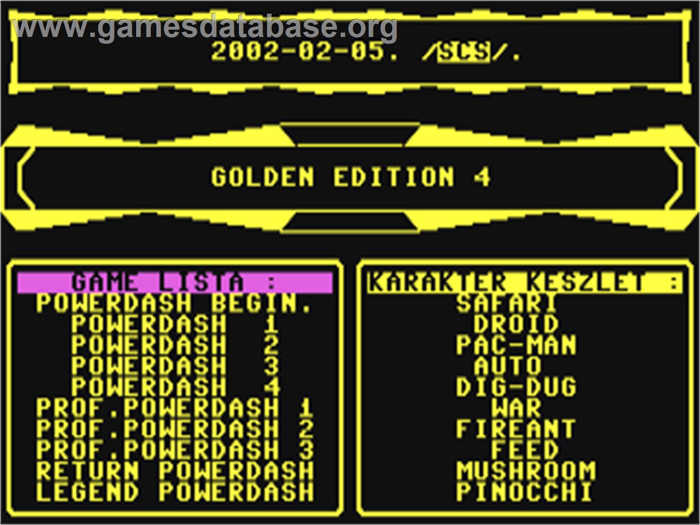 Golden Edition 4 - Commodore 64 - Artwork - Title Screen