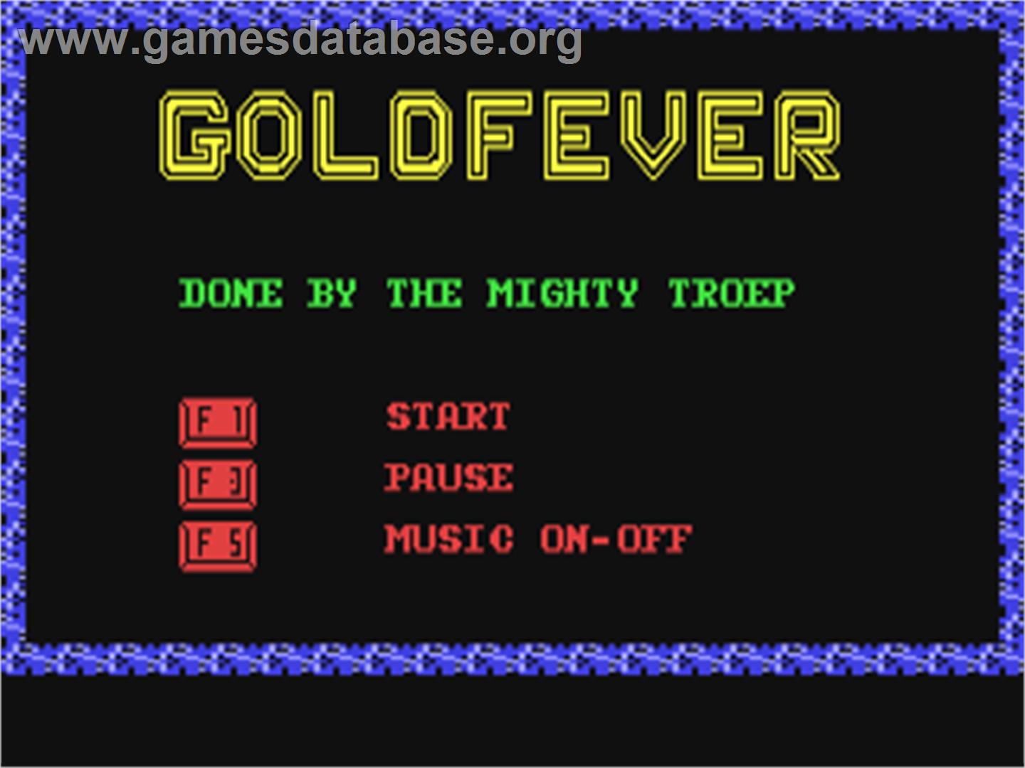 Goldfever - Commodore 64 - Artwork - Title Screen