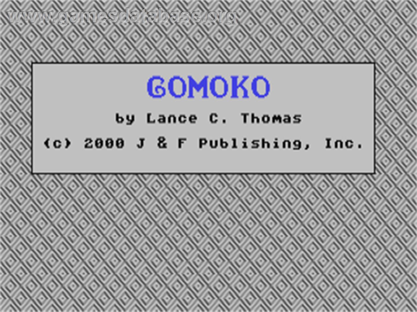 Gomoko (Loadstar) - Commodore 64 - Artwork - Title Screen