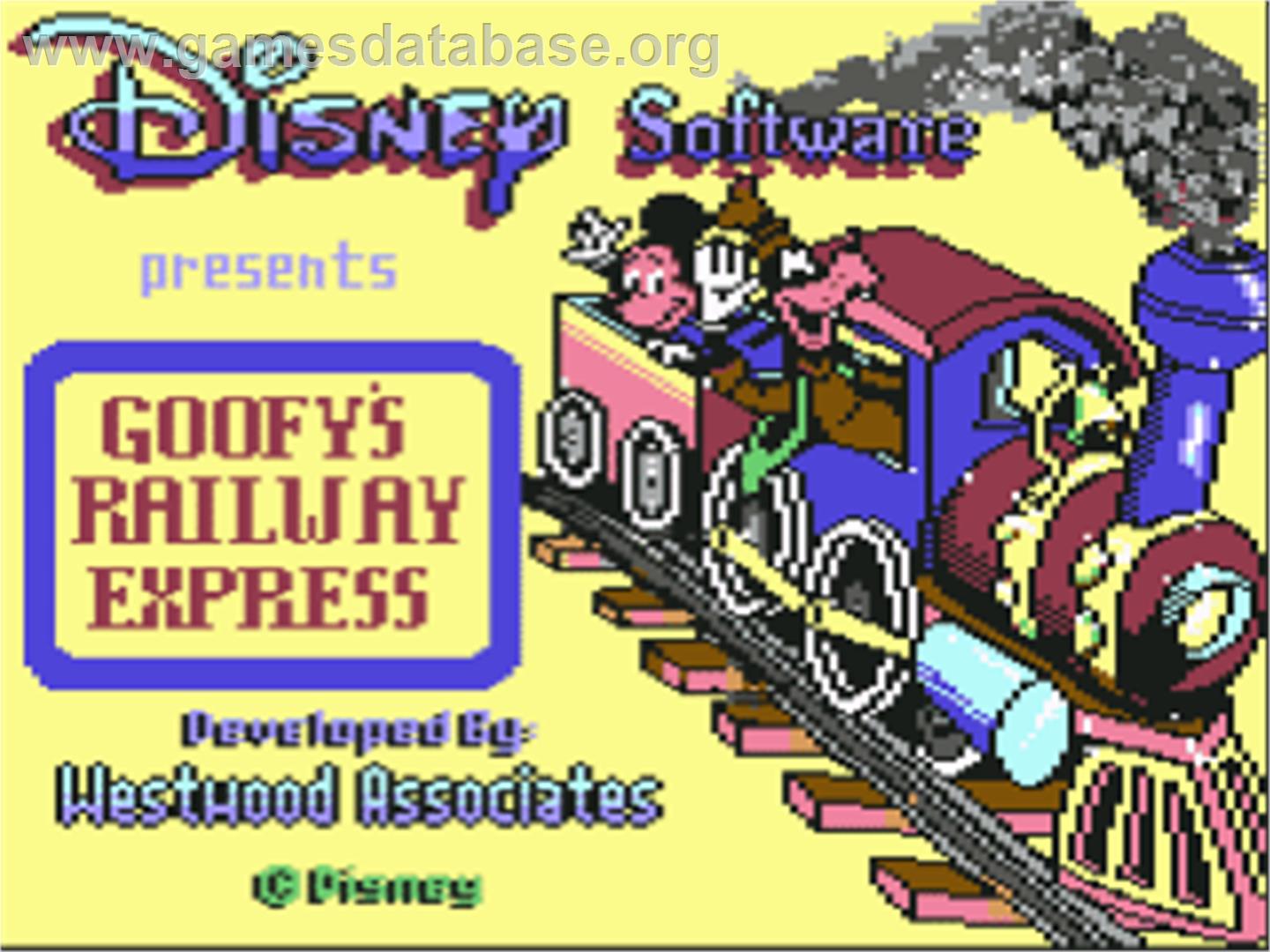 Goofy's Railway Express - Commodore 64 - Artwork - Title Screen