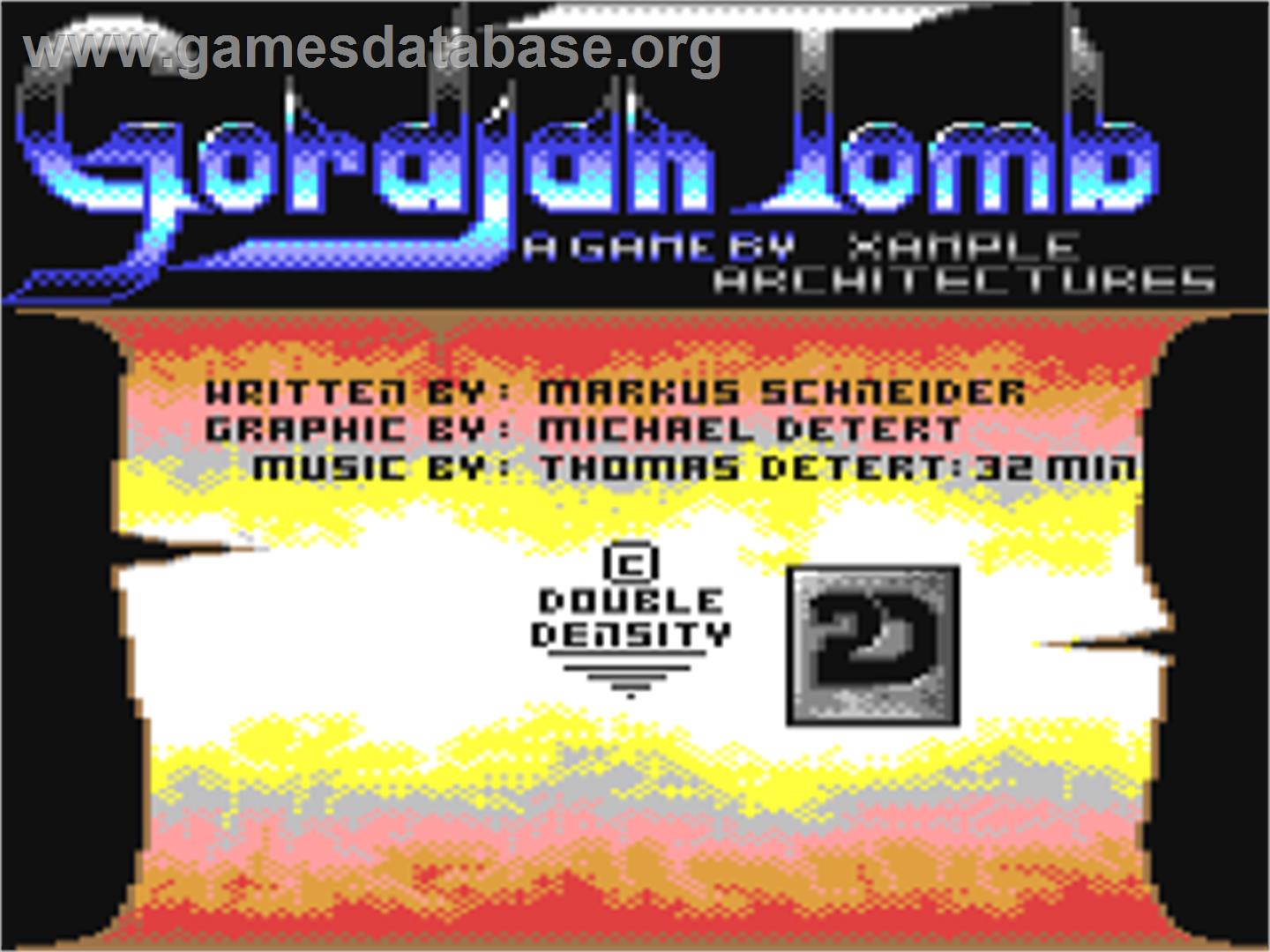 Gordian Tomb - Commodore 64 - Artwork - Title Screen
