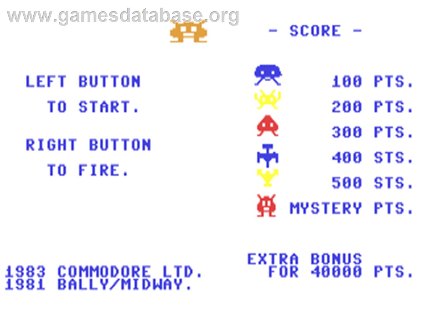 Gorf (MAX) - Commodore 64 - Artwork - Title Screen