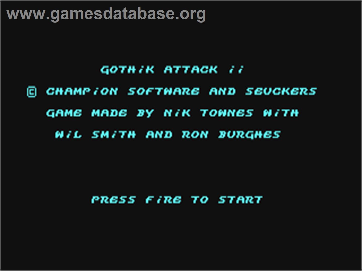 Gothik Attack 2 - Commodore 64 - Artwork - Title Screen