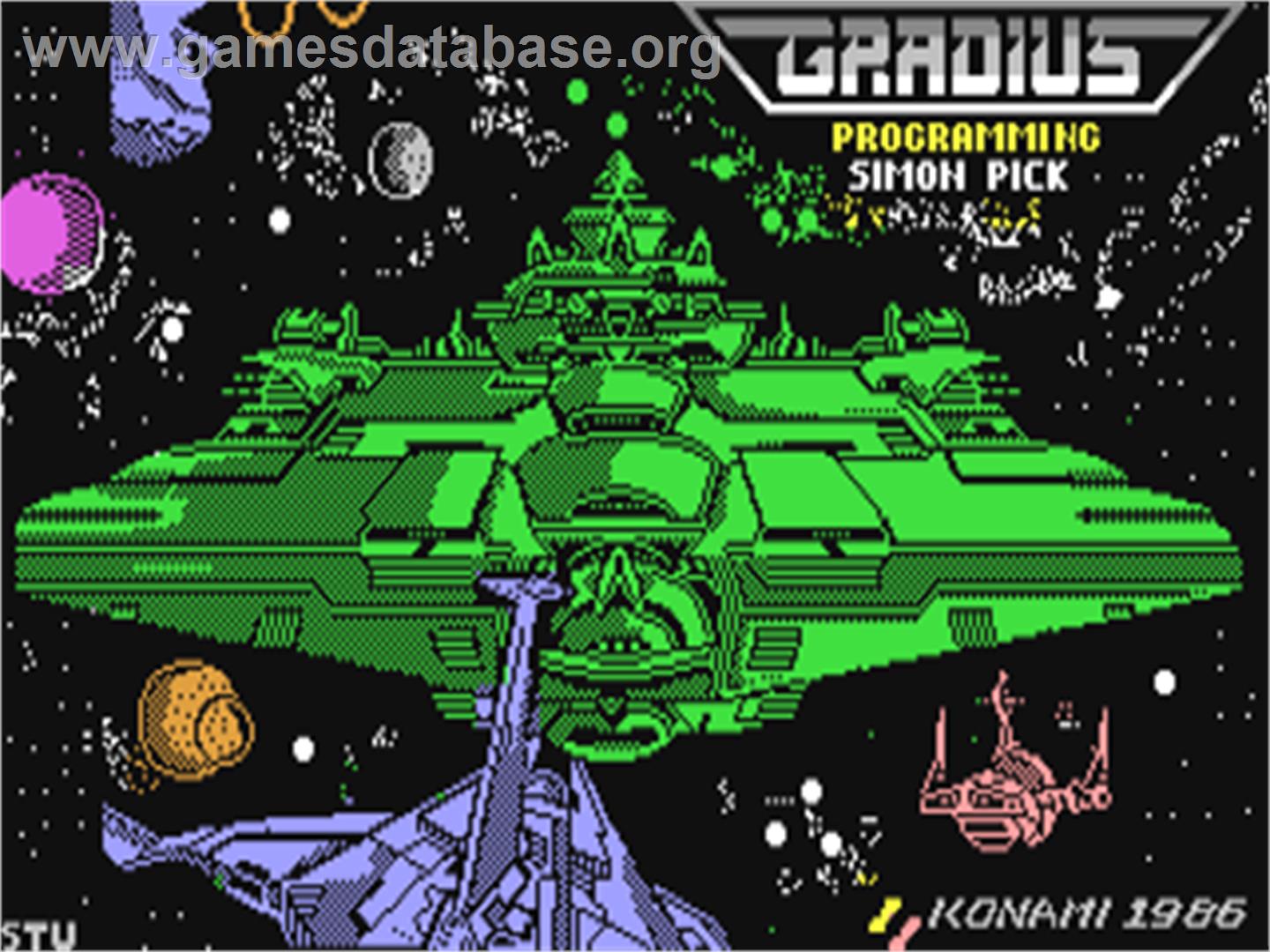 Gradius - Commodore 64 - Artwork - Title Screen