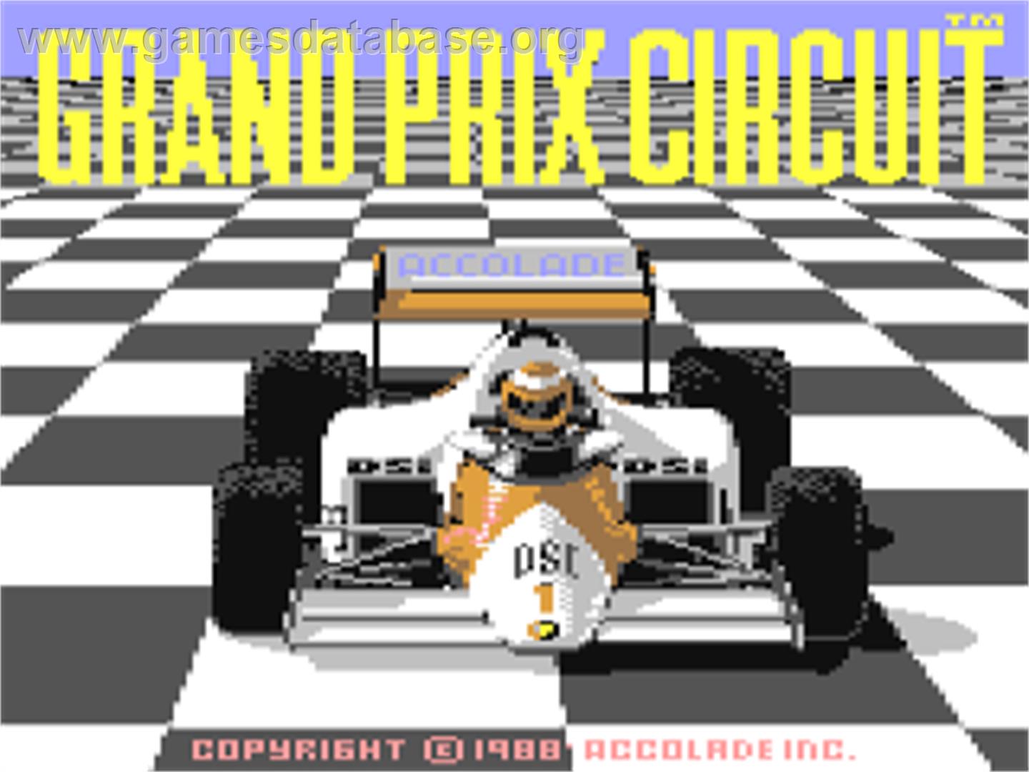 Grand Prix Circuit - Commodore 64 - Artwork - Title Screen