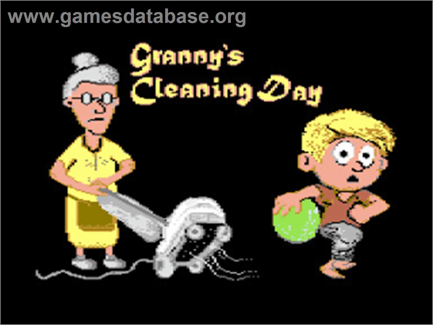 Granny's Cleaning Day - Commodore 64 - Artwork - Title Screen