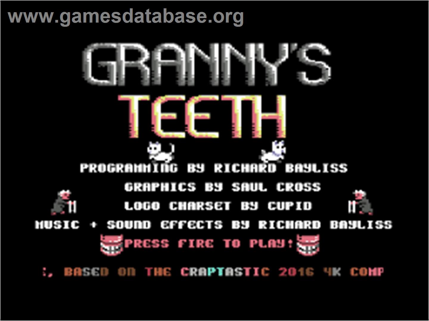 Granny's Teeth - Commodore 64 - Artwork - Title Screen