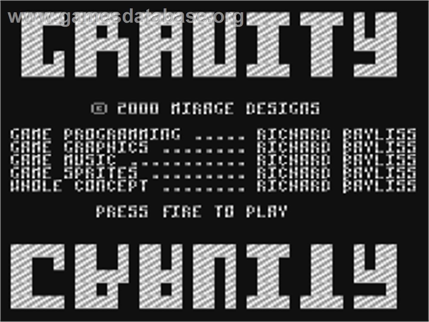 Gravity - Commodore 64 - Artwork - Title Screen