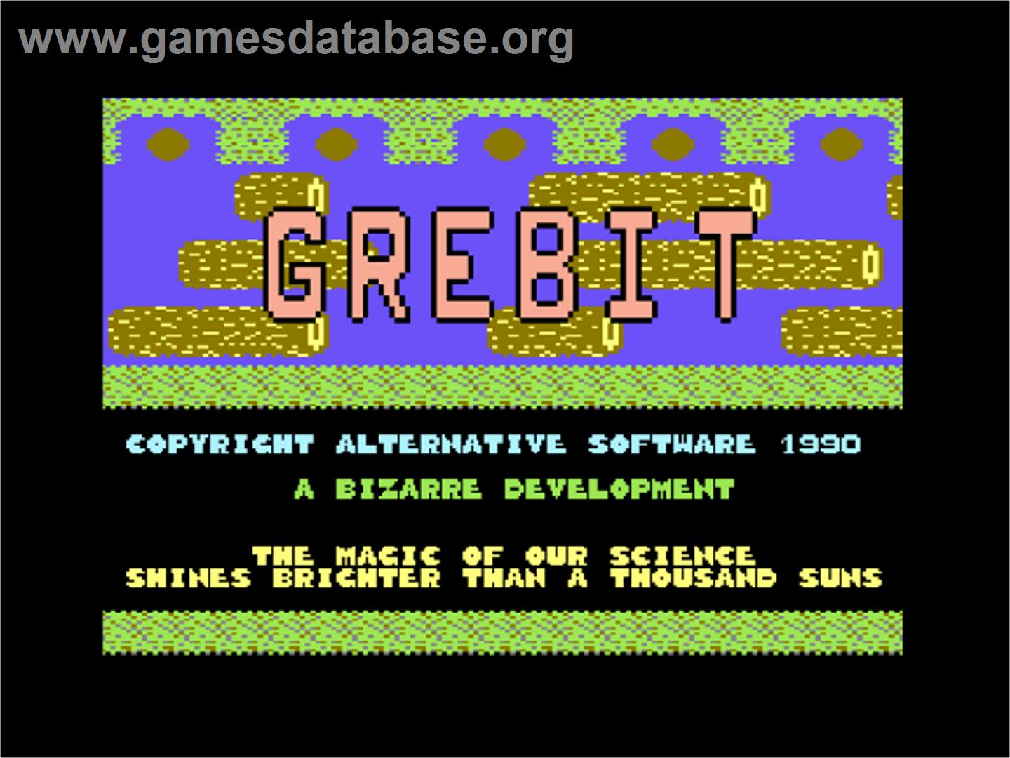 Grebit - Commodore 64 - Artwork - Title Screen