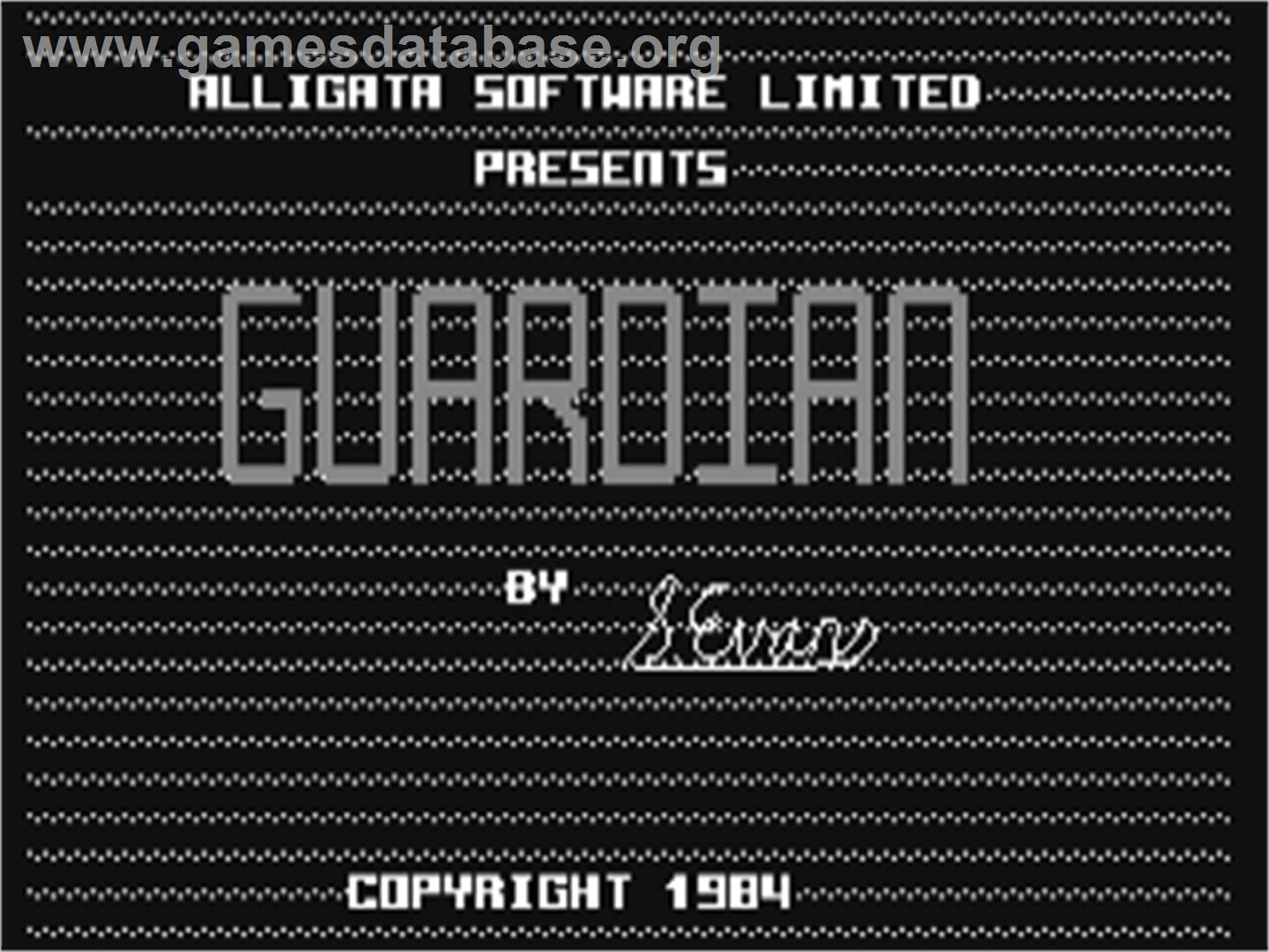 Guardian (Ahoy!) - Commodore 64 - Artwork - Title Screen