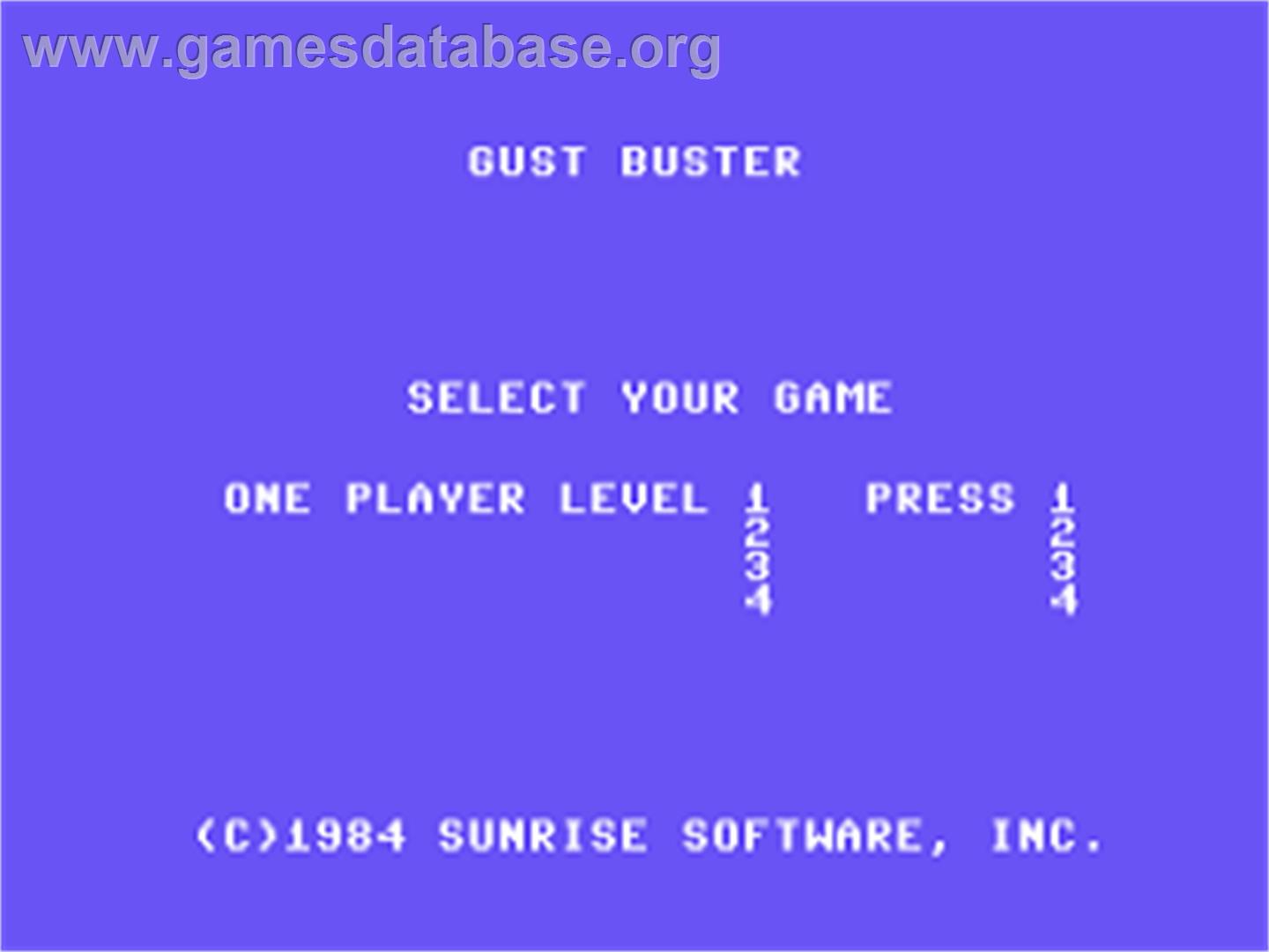 Gust Buster - Commodore 64 - Artwork - Title Screen