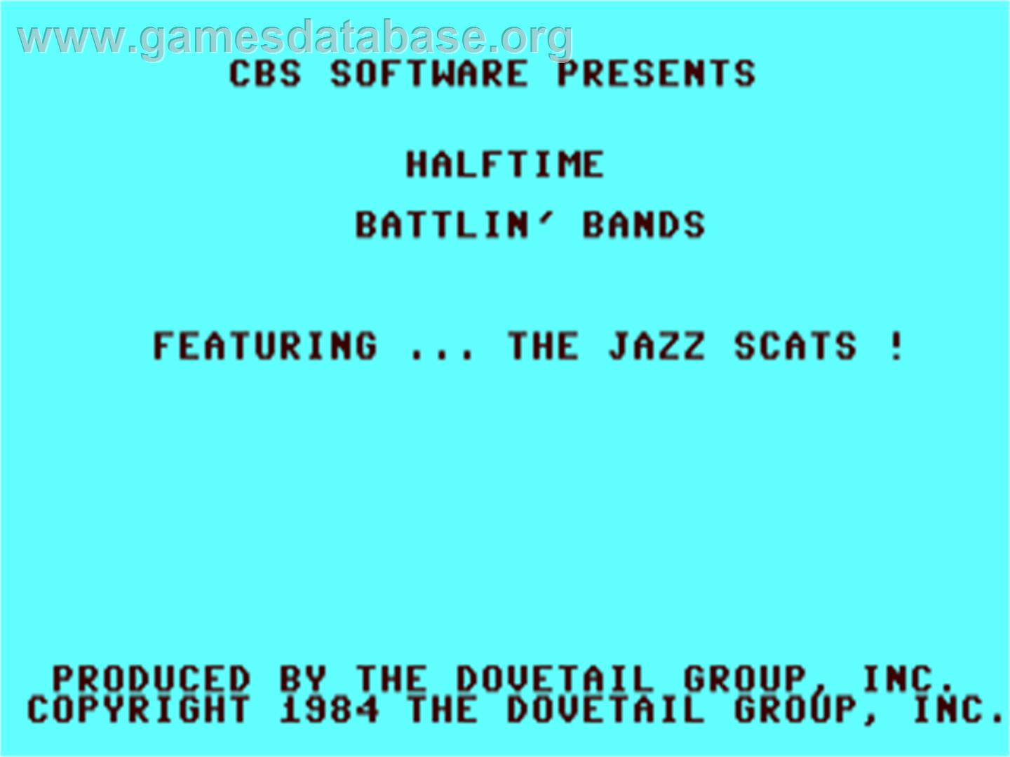 Halftime Battlin' Bands - Commodore 64 - Artwork - Title Screen