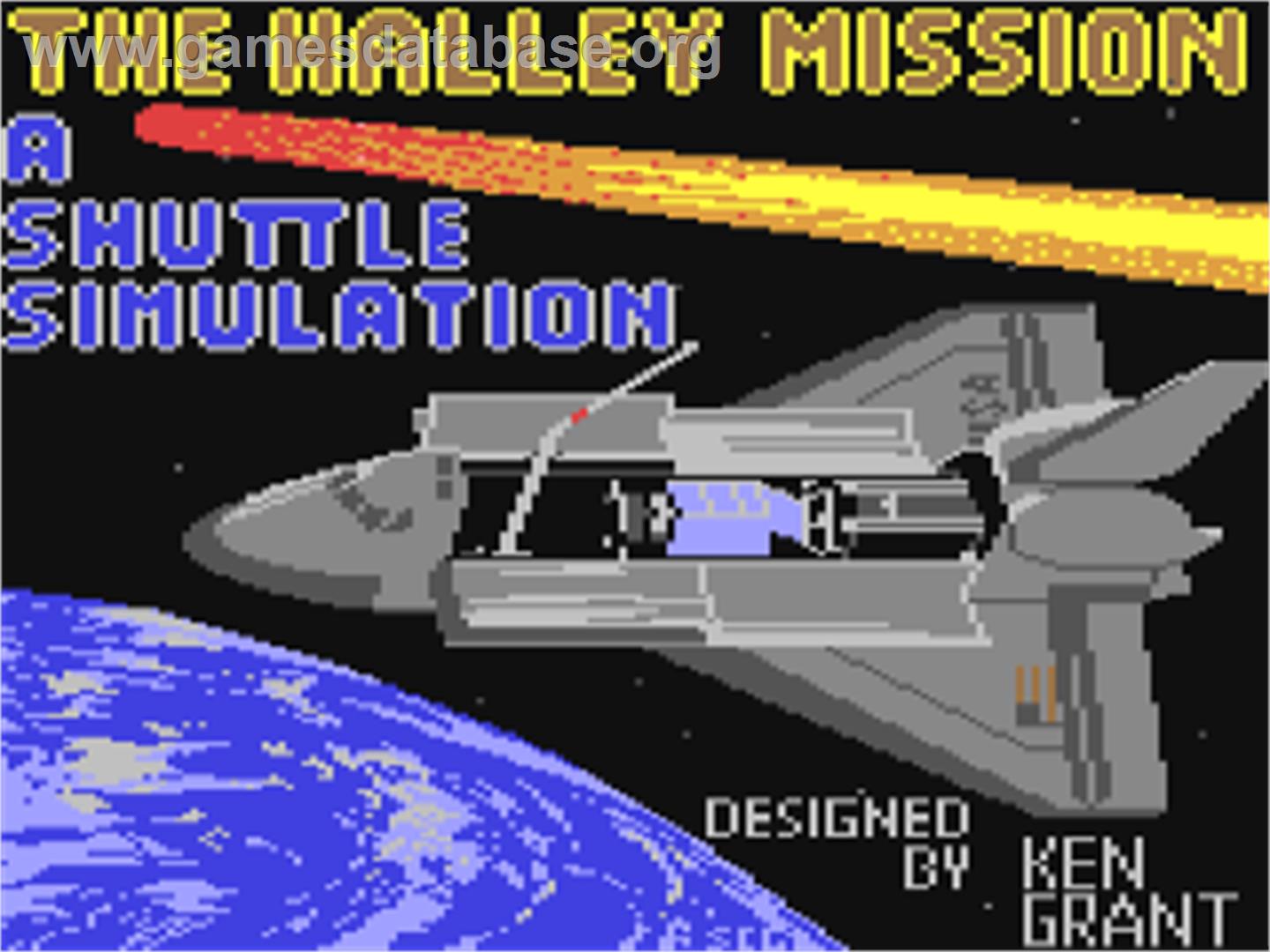 Halley Mission - A Shuttle Simulation, The - Commodore 64 - Artwork - Title Screen