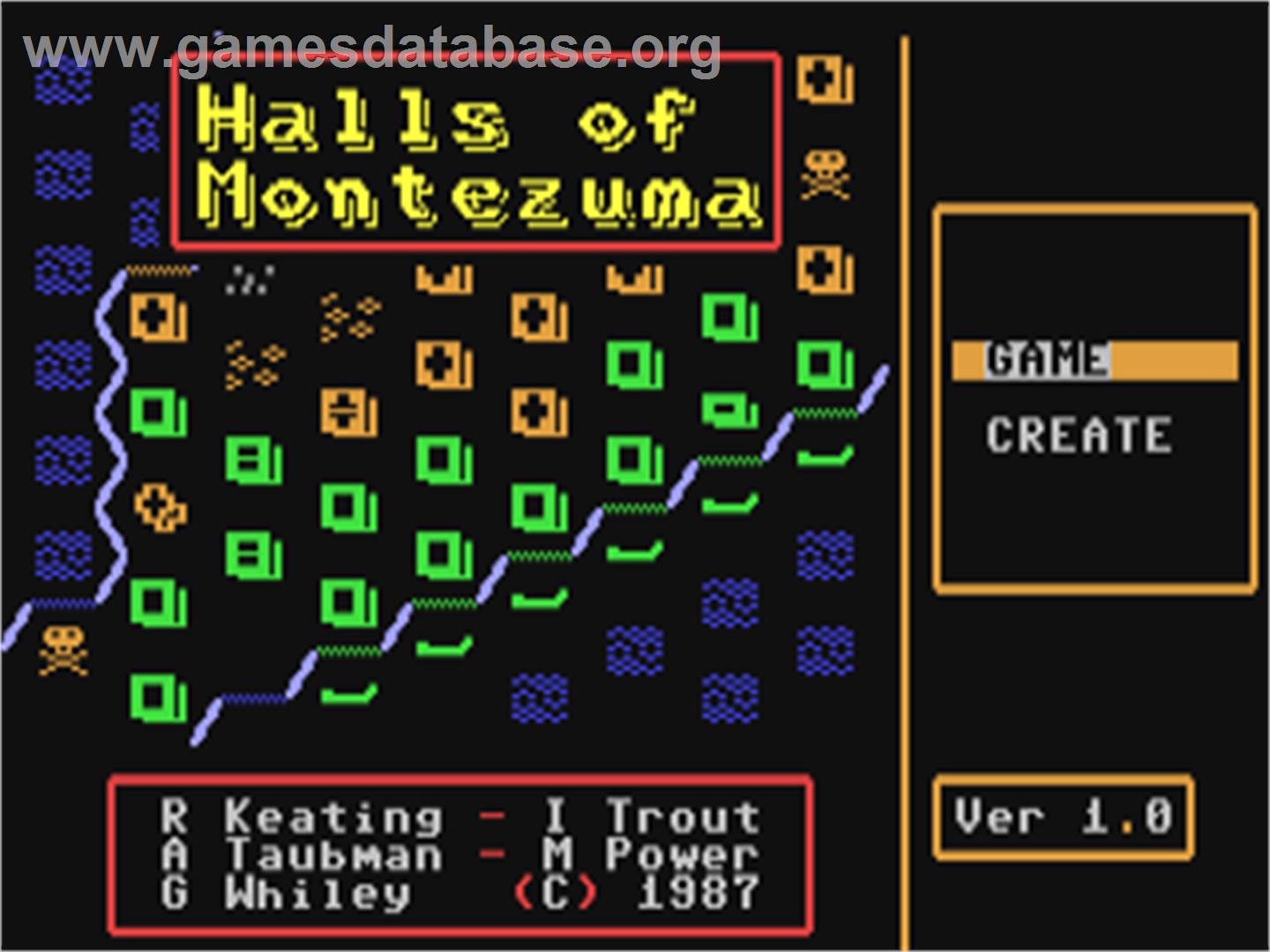 Halls of Montezuma: A Battle History of the United States Marine Corps - Commodore 64 - Artwork - Title Screen