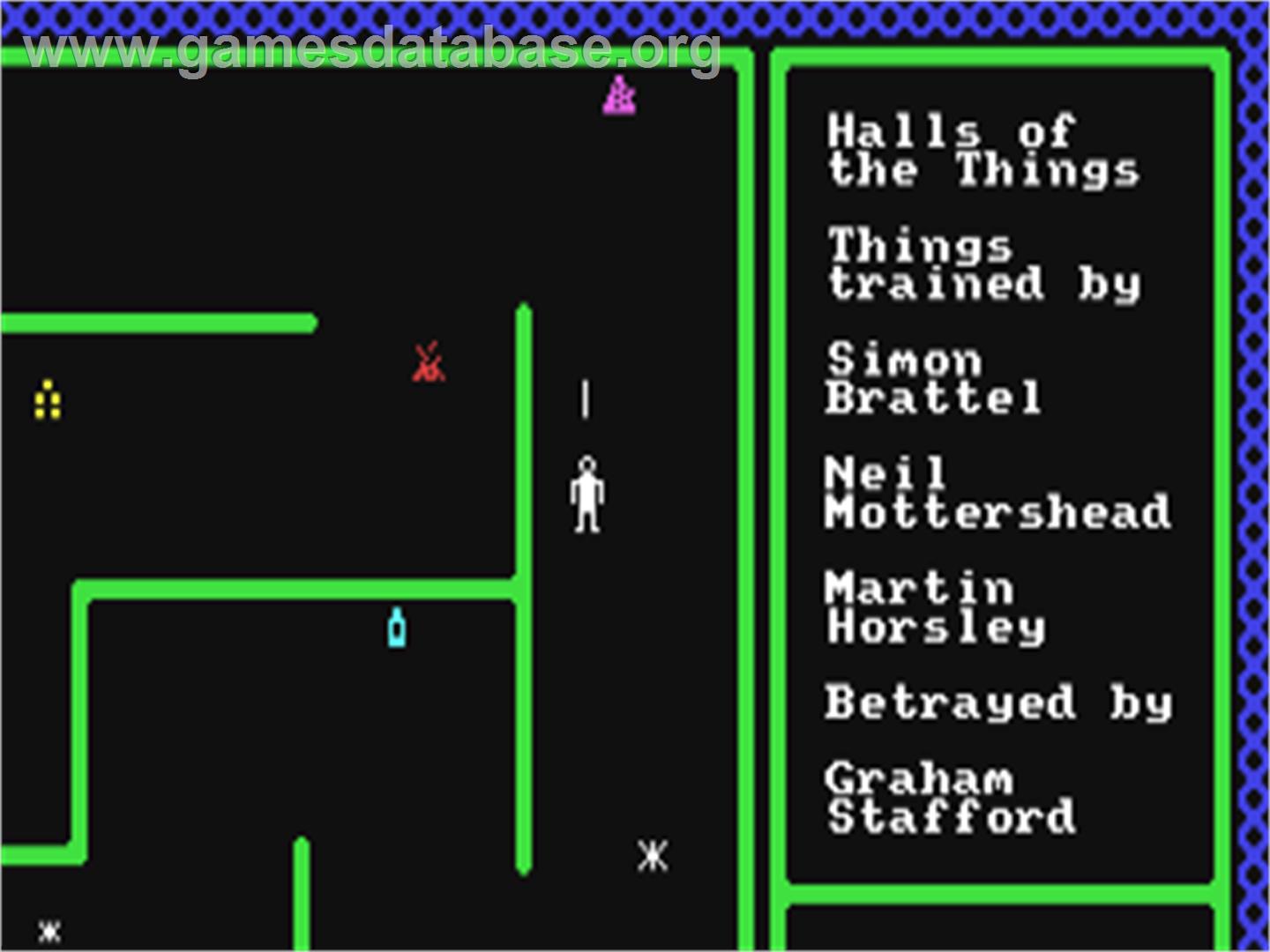 Halls of the Things - Commodore 64 - Artwork - Title Screen