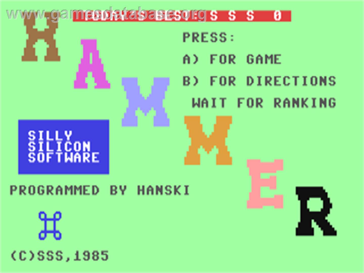 Hammer! (Loadstar) - Commodore 64 - Artwork - Title Screen