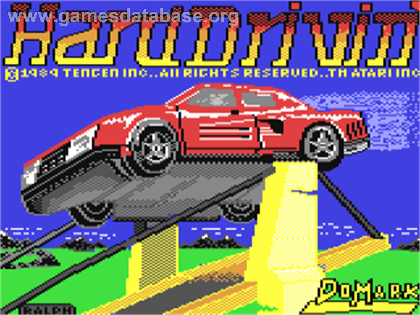 Hard Drivin' - Commodore 64 - Artwork - Title Screen