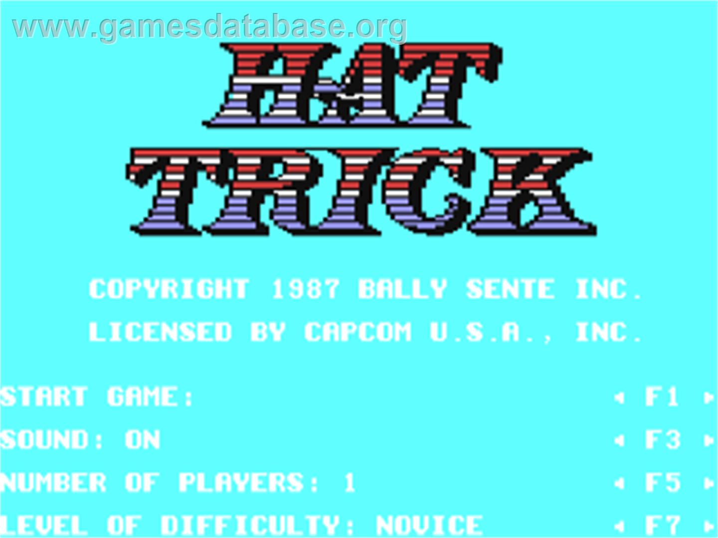 Hat Trick - Commodore 64 - Artwork - Title Screen