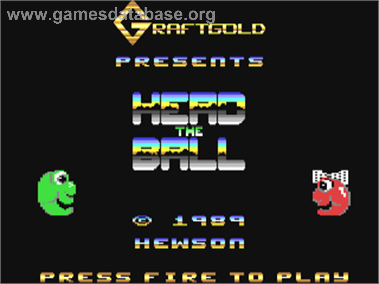 Head The Ball - Commodore 64 - Artwork - Title Screen