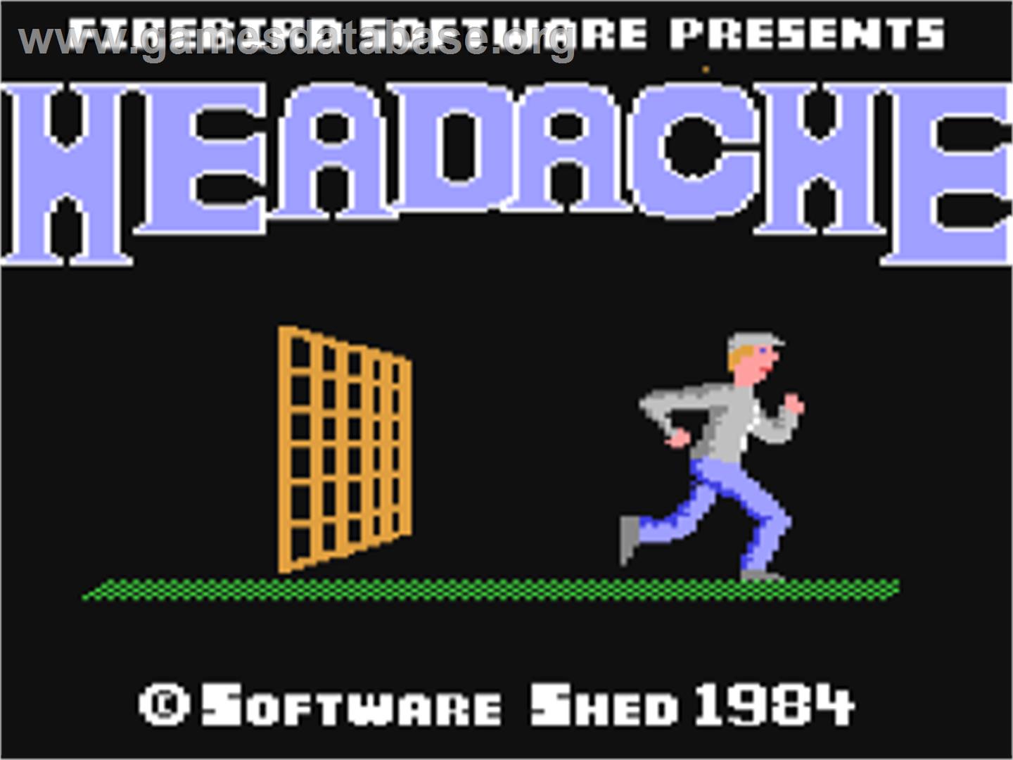 Headache - Commodore 64 - Artwork - Title Screen