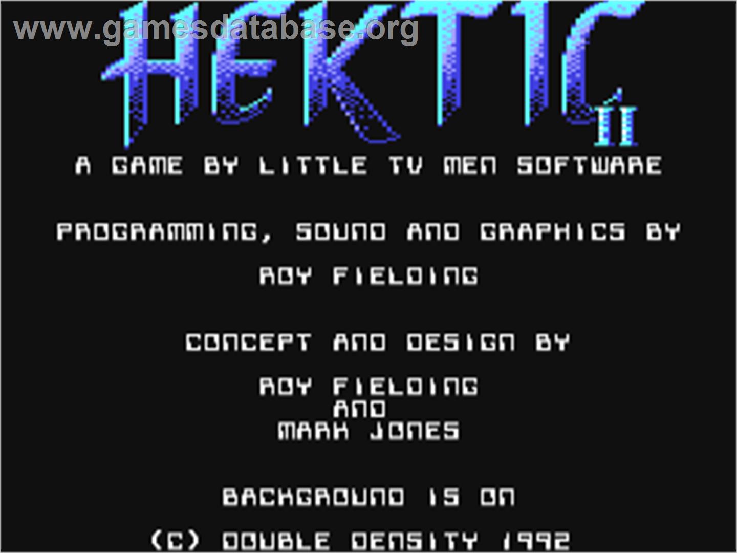 Hektic 2 - Commodore 64 - Artwork - Title Screen