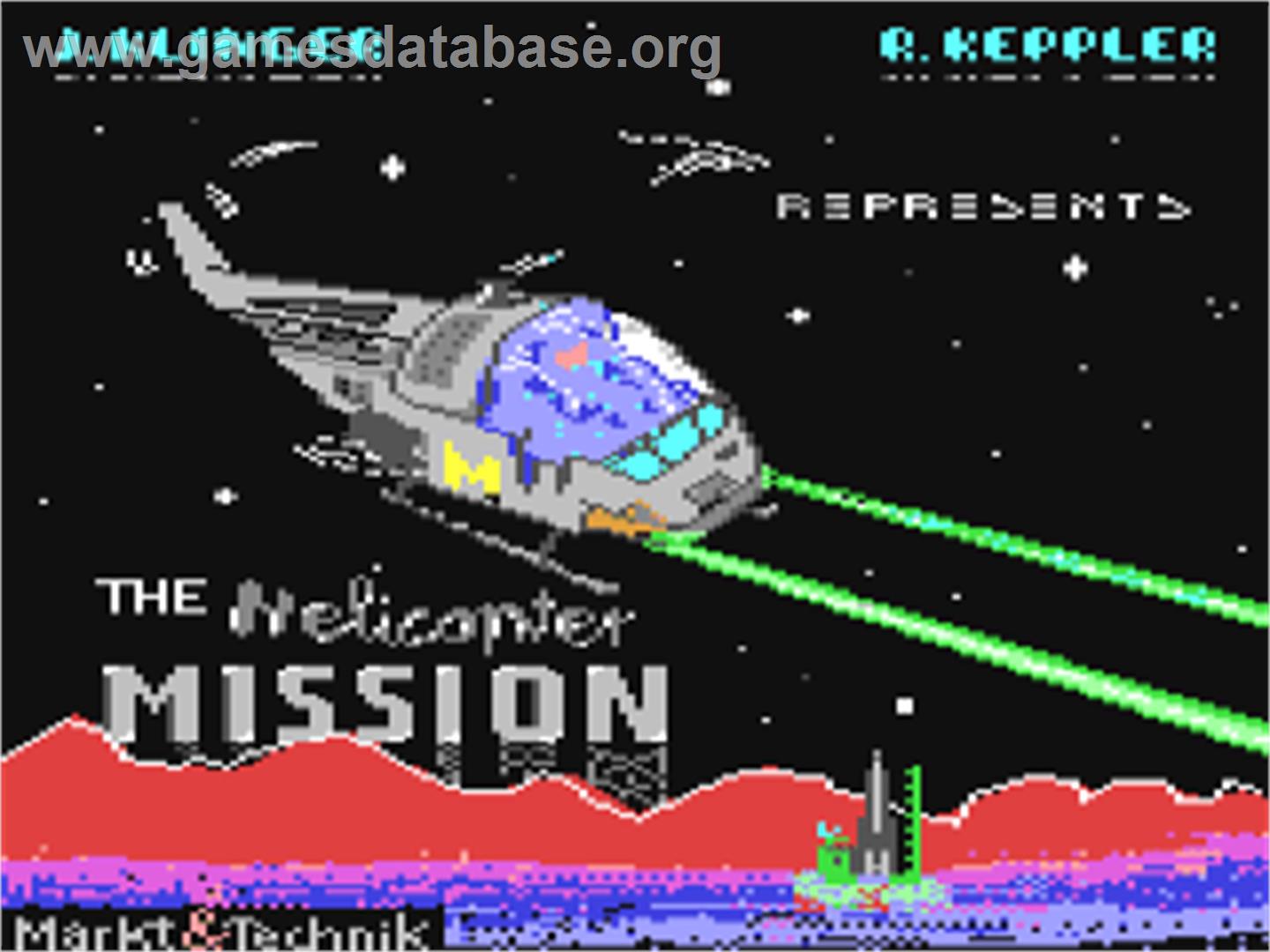 Helicopter Mission - Commodore 64 - Artwork - Title Screen