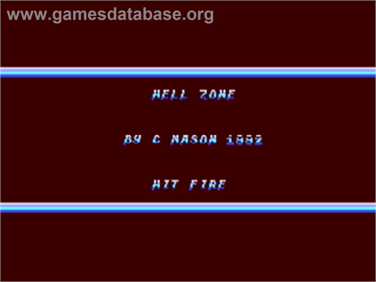 Hell Zone - Commodore 64 - Artwork - Title Screen