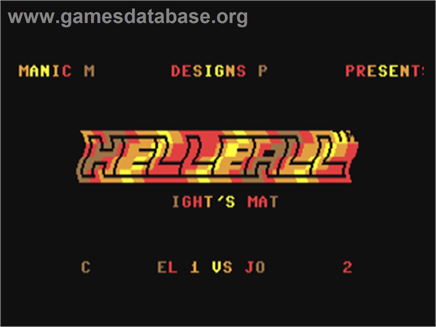 Hellball - Commodore 64 - Artwork - Title Screen