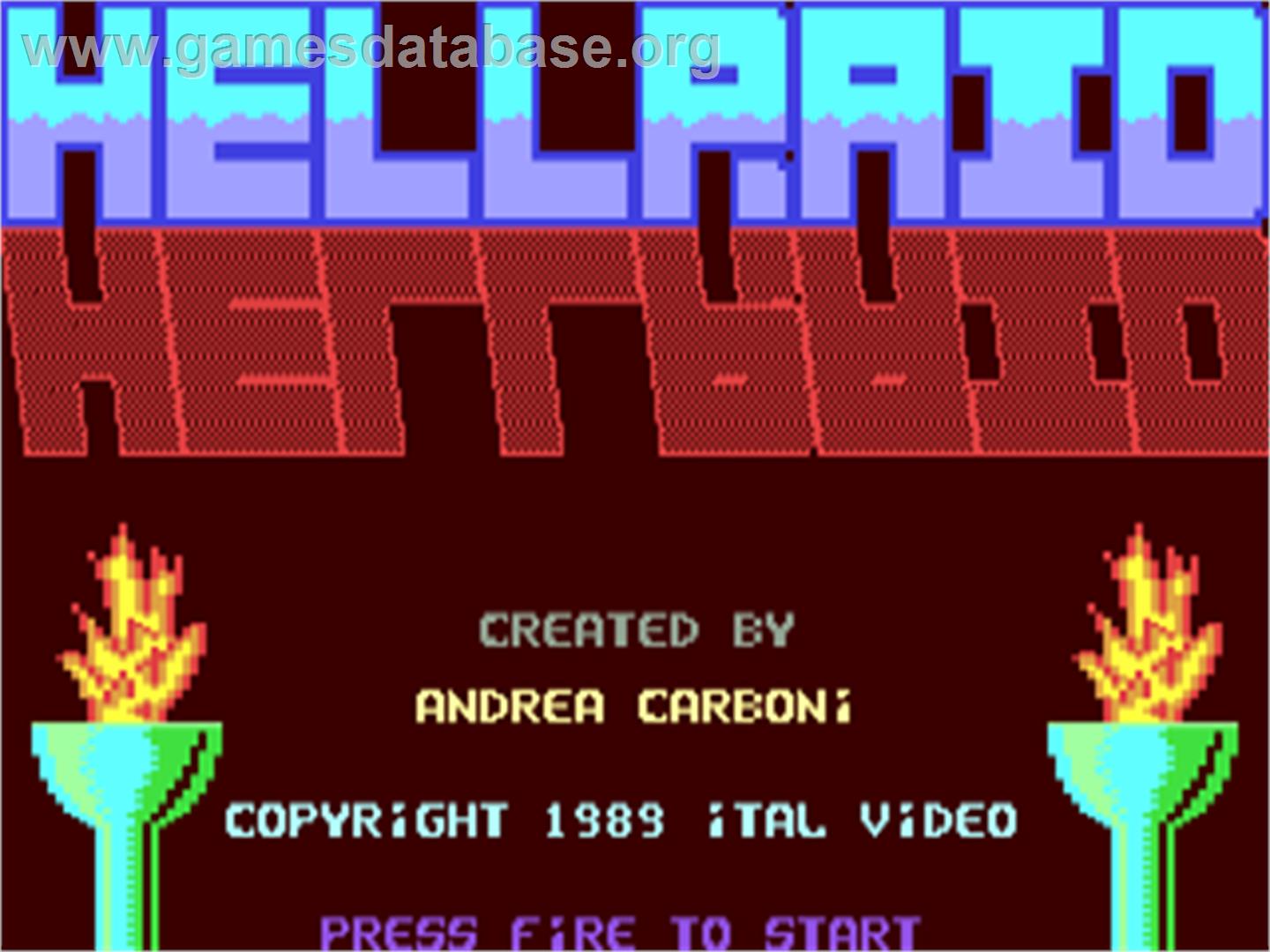 Hellraid - Commodore 64 - Artwork - Title Screen