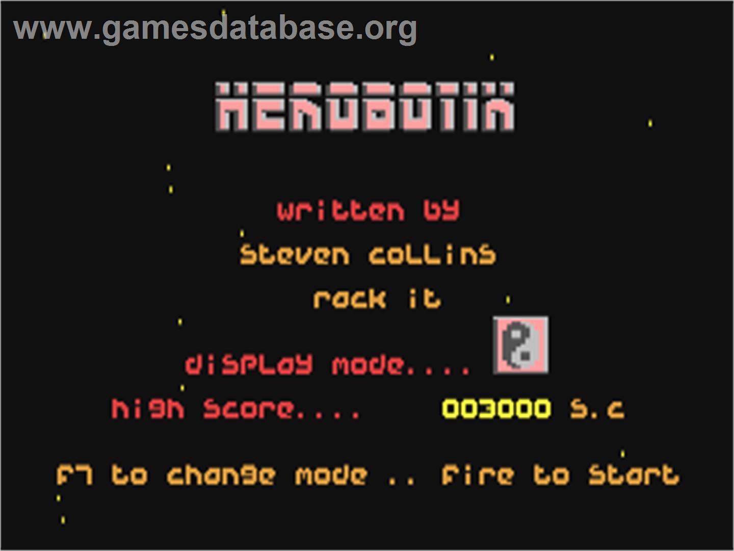 Herobotix - Commodore 64 - Artwork - Title Screen