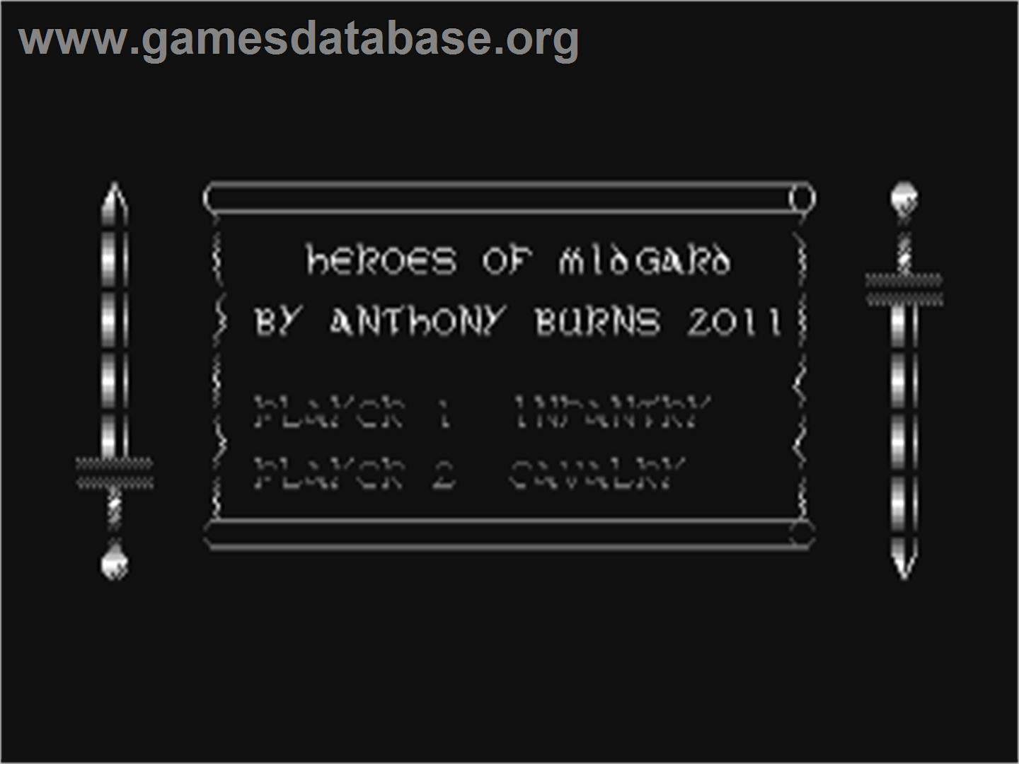 Heroes Of Midgard - Commodore 64 - Artwork - Title Screen