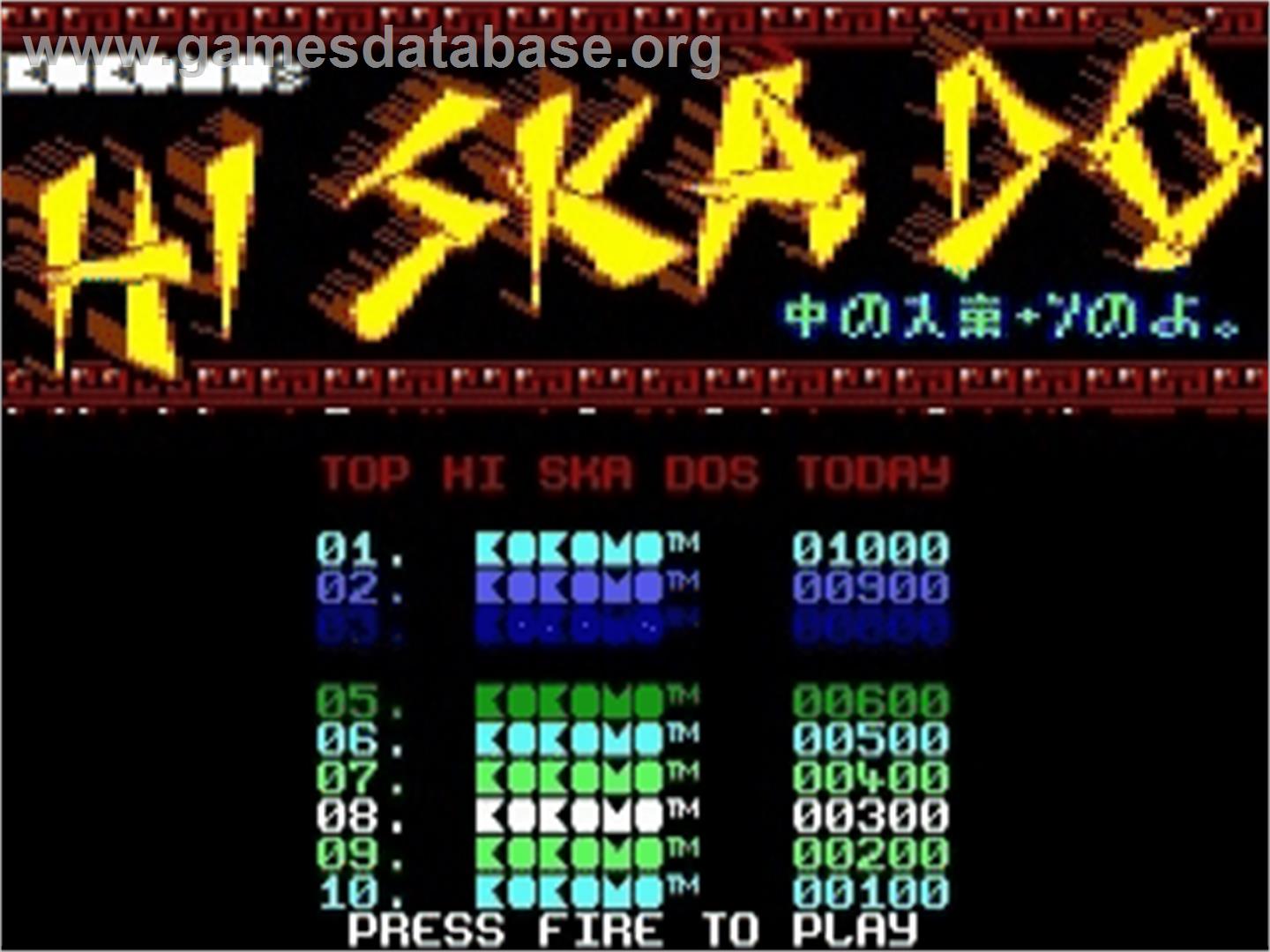 Hi Ska Do - Commodore 64 - Artwork - Title Screen