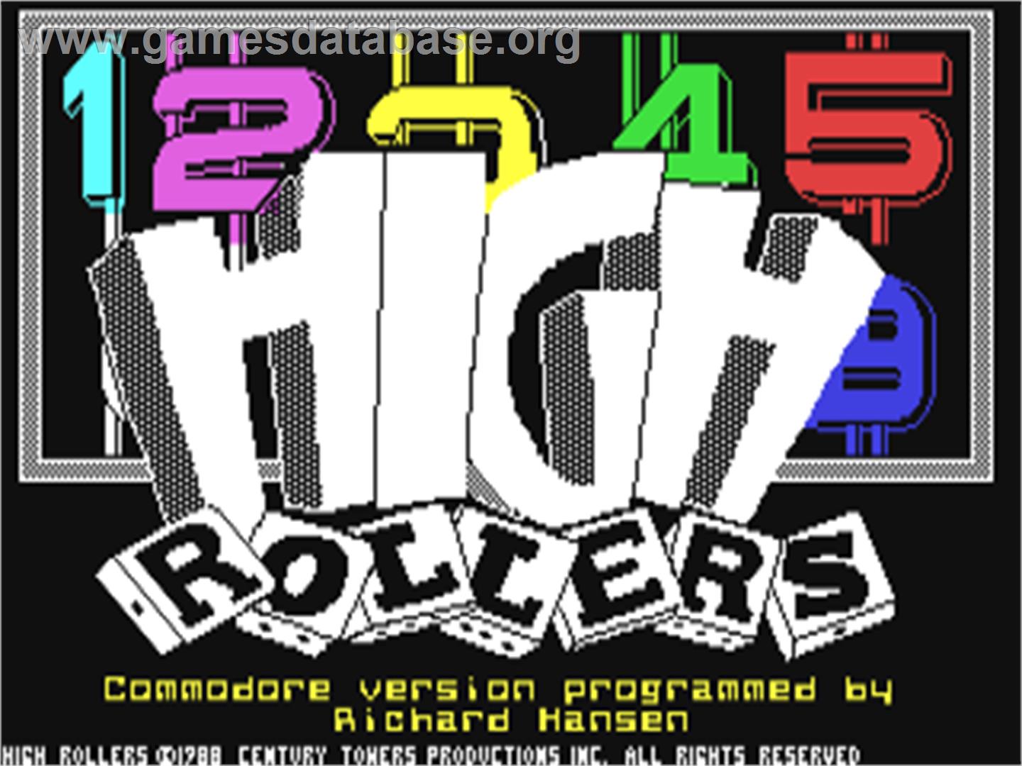 High Rollers (DarkStorm) - Commodore 64 - Artwork - Title Screen