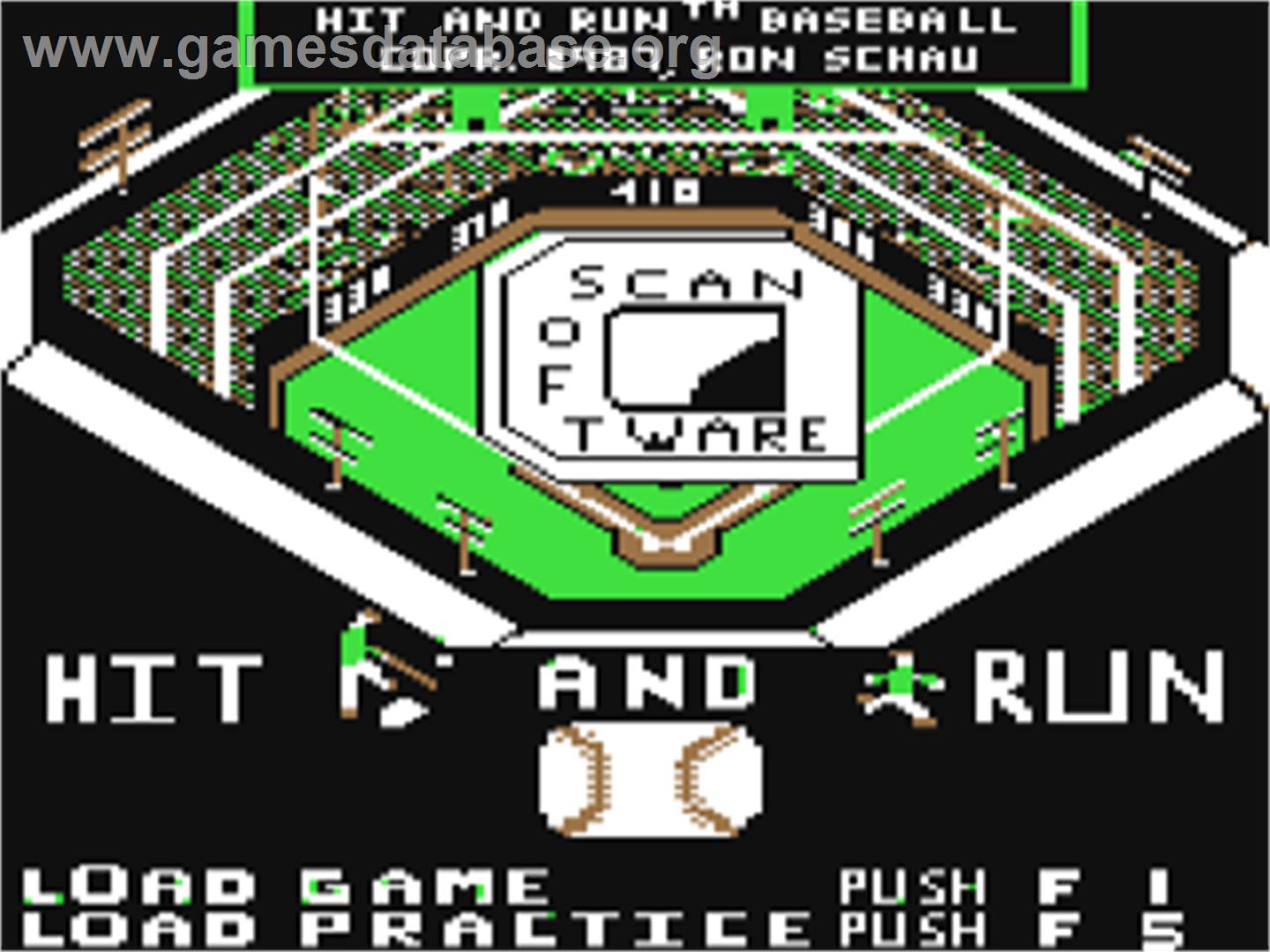 Hit And Run Baseball - Commodore 64 - Artwork - Title Screen