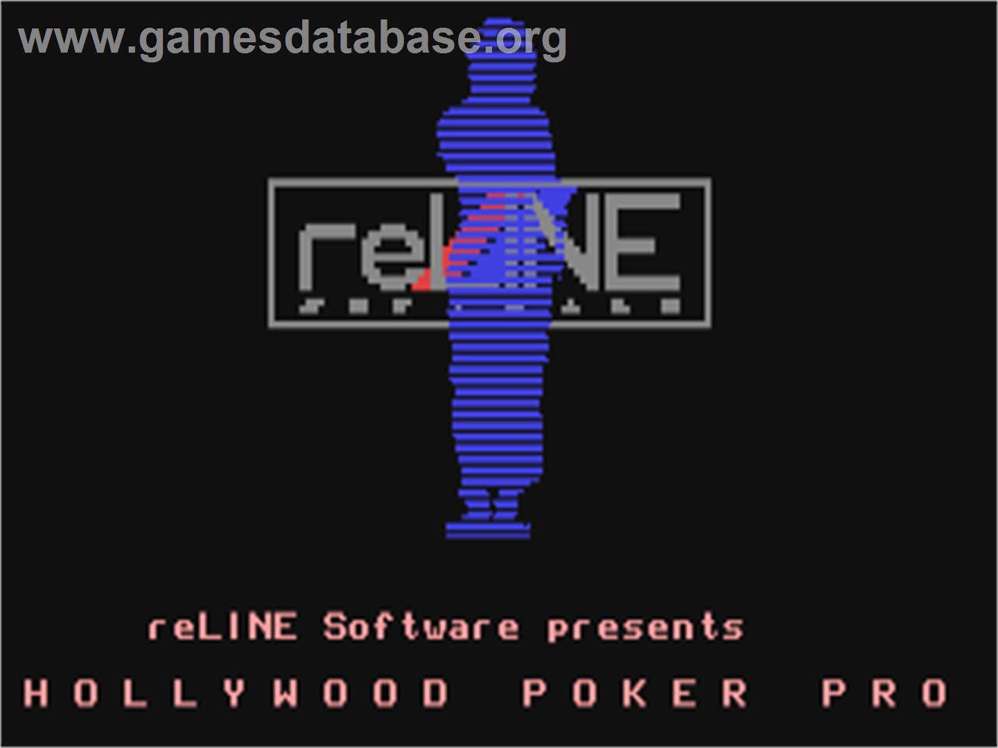 Hollywood Poker Pro - Commodore 64 - Artwork - Title Screen