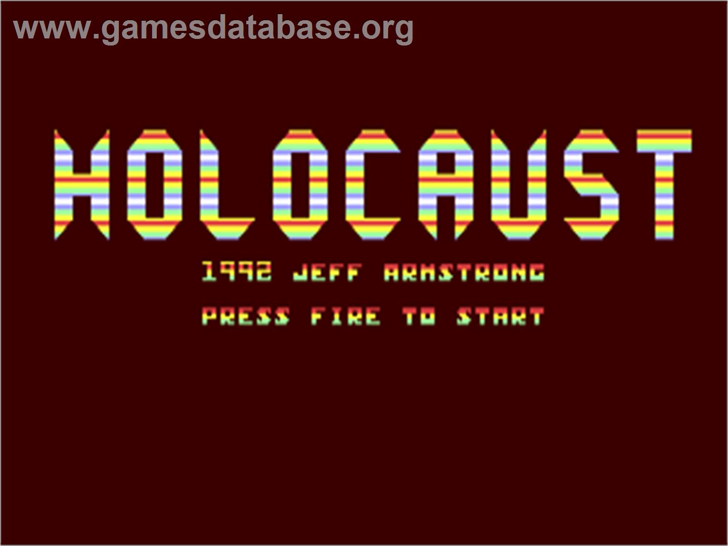 Holocaust - Commodore 64 - Artwork - Title Screen